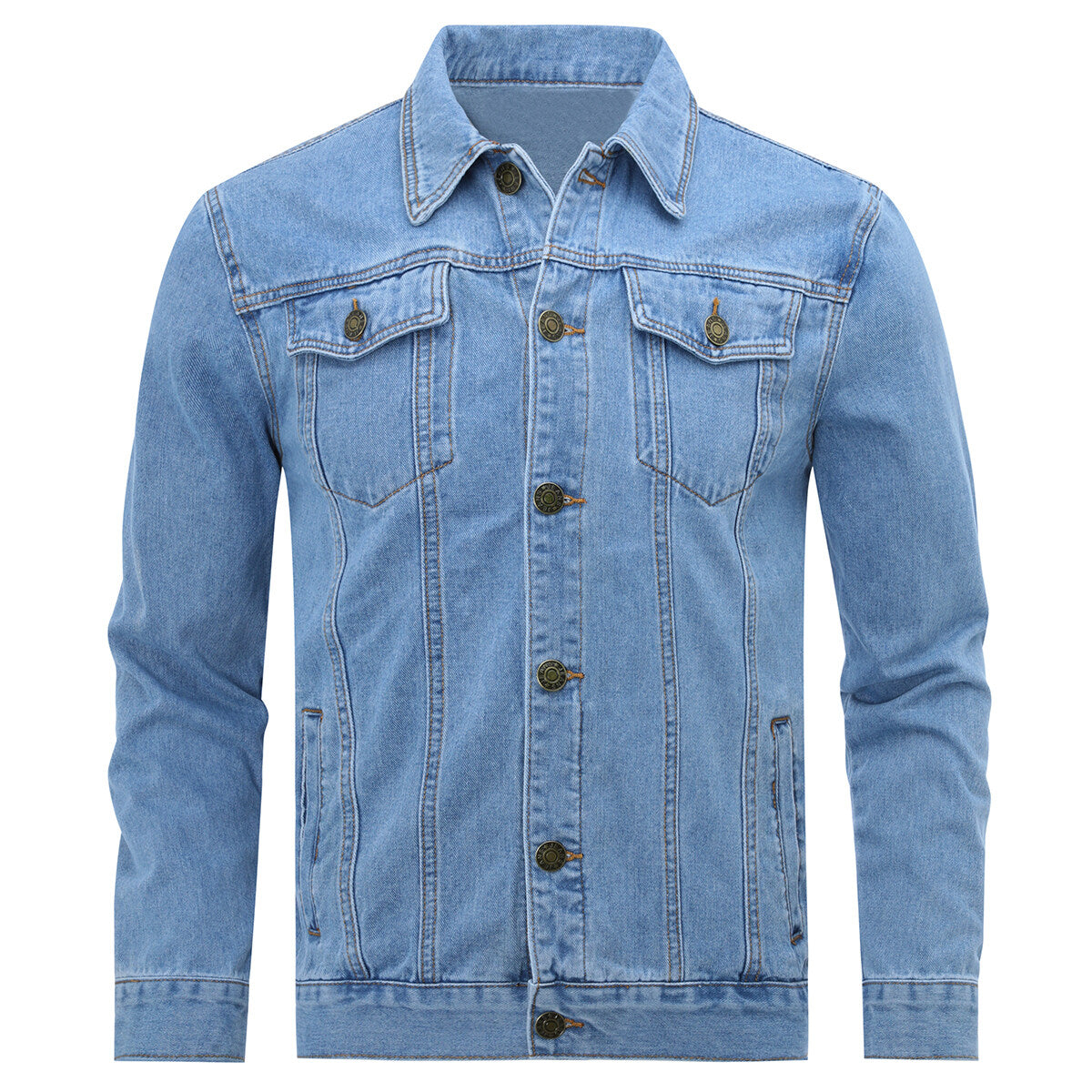 Youthup Mens Casual Lapel Denim  Jacket