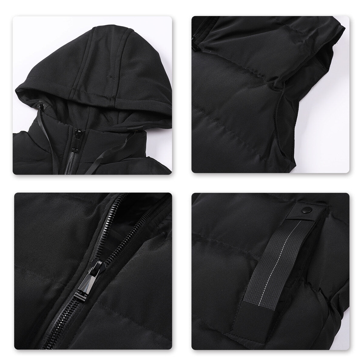 YOUTHUP Mens Hooded Puffer Vest Casual Winter Windproof Quilted Bodywarmer Outdoor