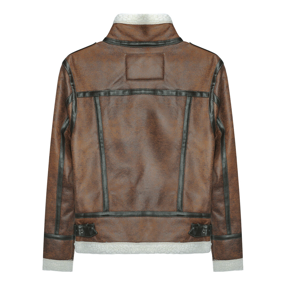 Youthup Mens Winter Slim Fit PU Faux Leather Jacket