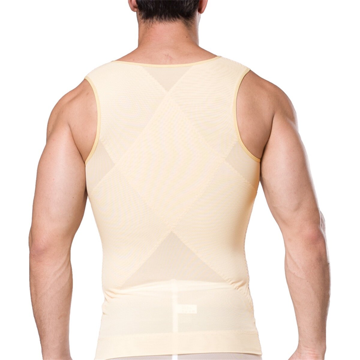 Youthup Mens Compression Body Shaper Zipper Up Stretch Tank Top