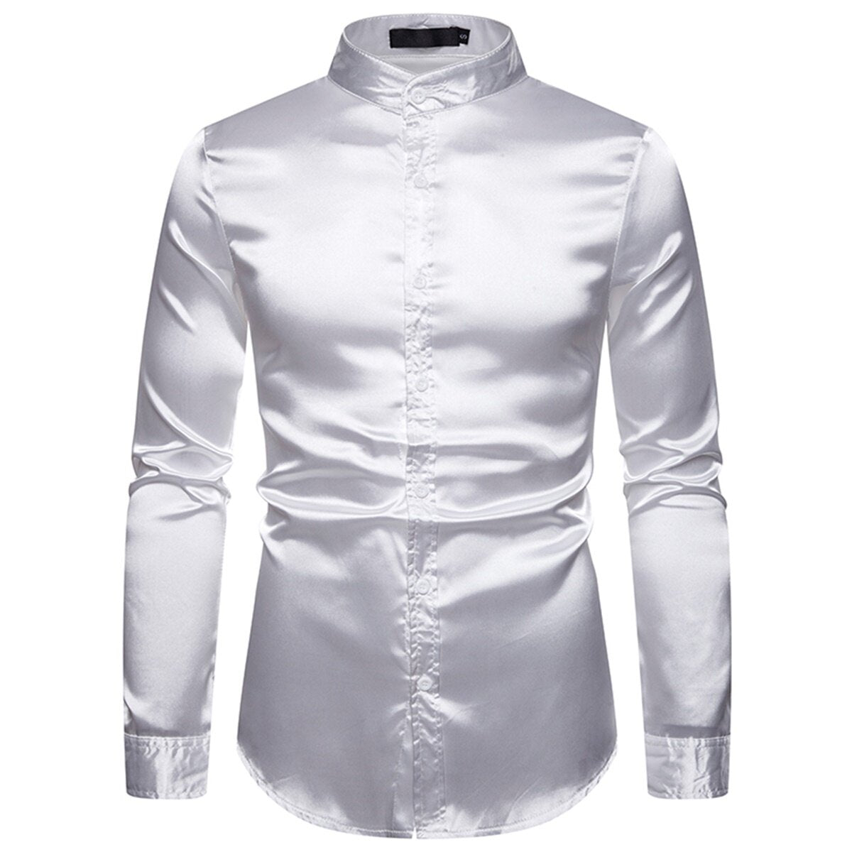 Youthup Mens Shiny LongSleeved Slim Fit Formal Shirt