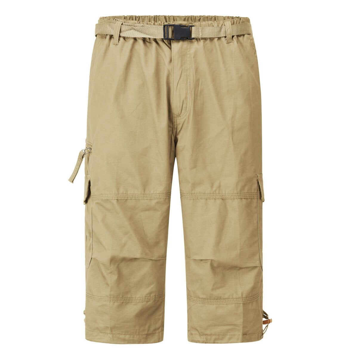 Youthup Mens Multi-Pocket Cargo Cropped Pants