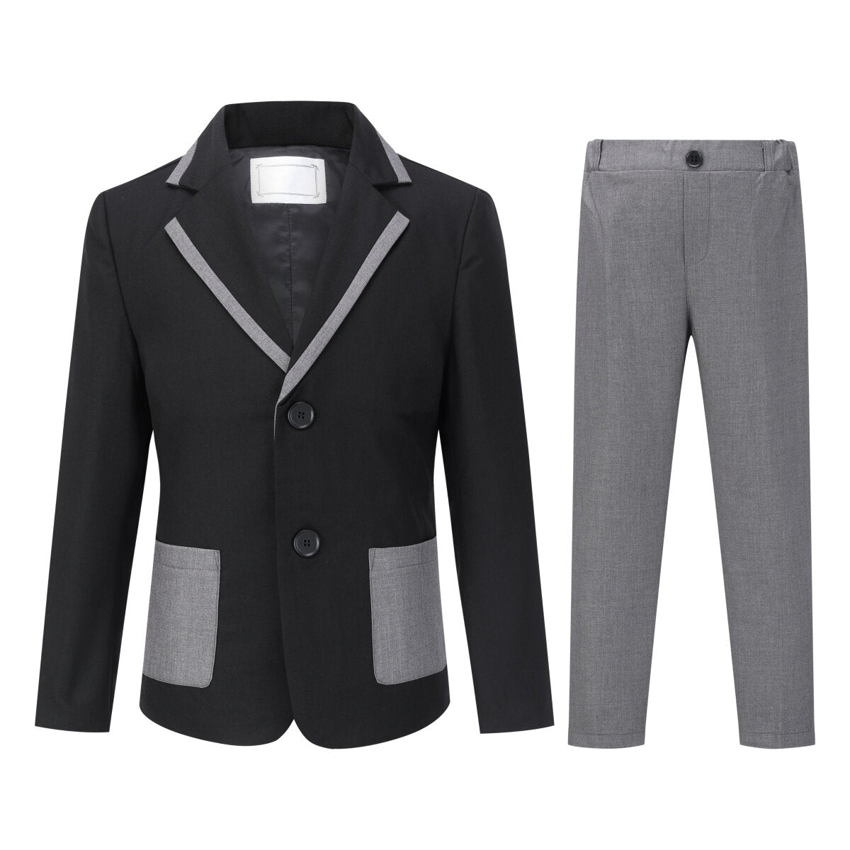 Youthup Boys Teen 4Pcs Colorblock Suit Wedding Formal Tuxedo