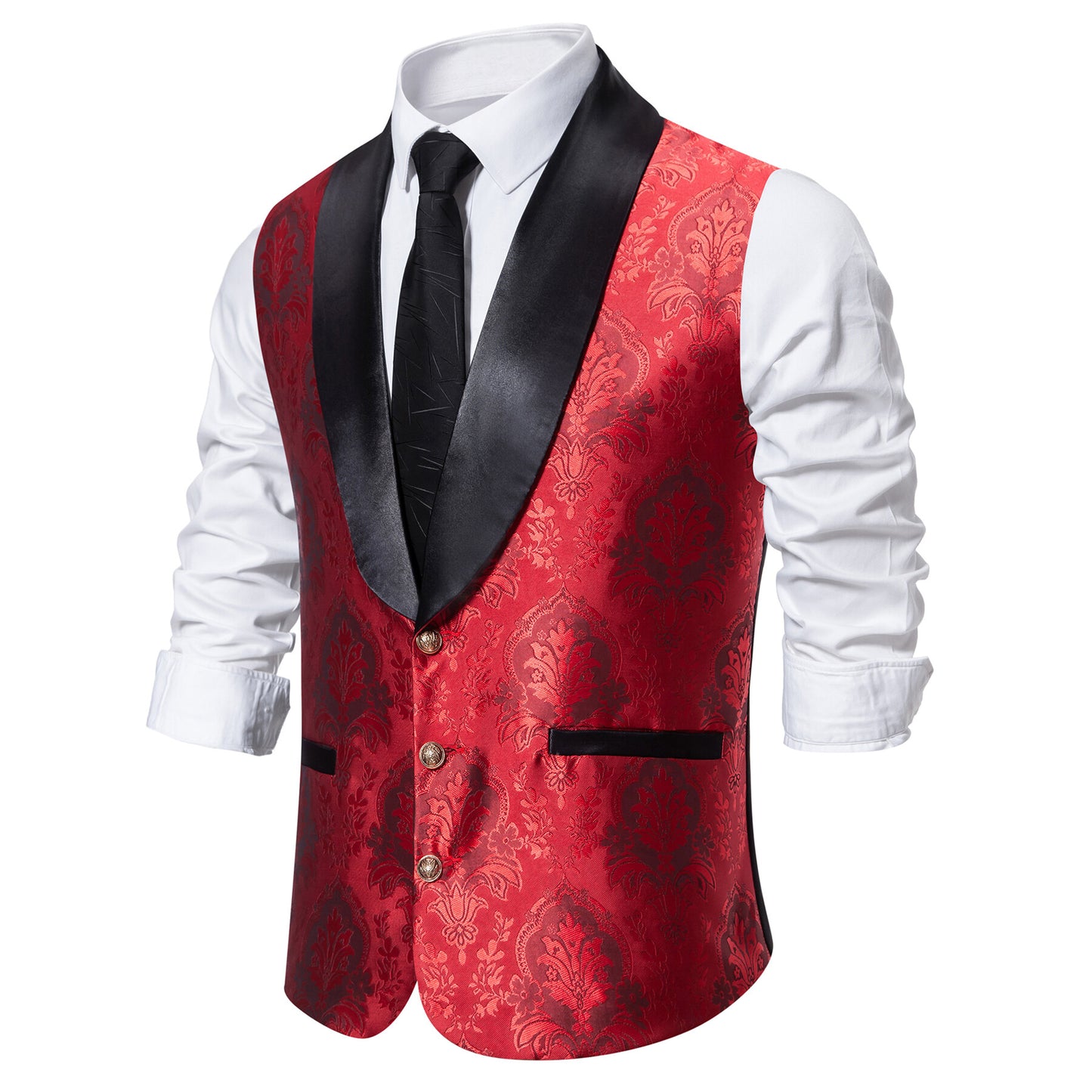 Youthup Mens Paisley Patterned Business Vest