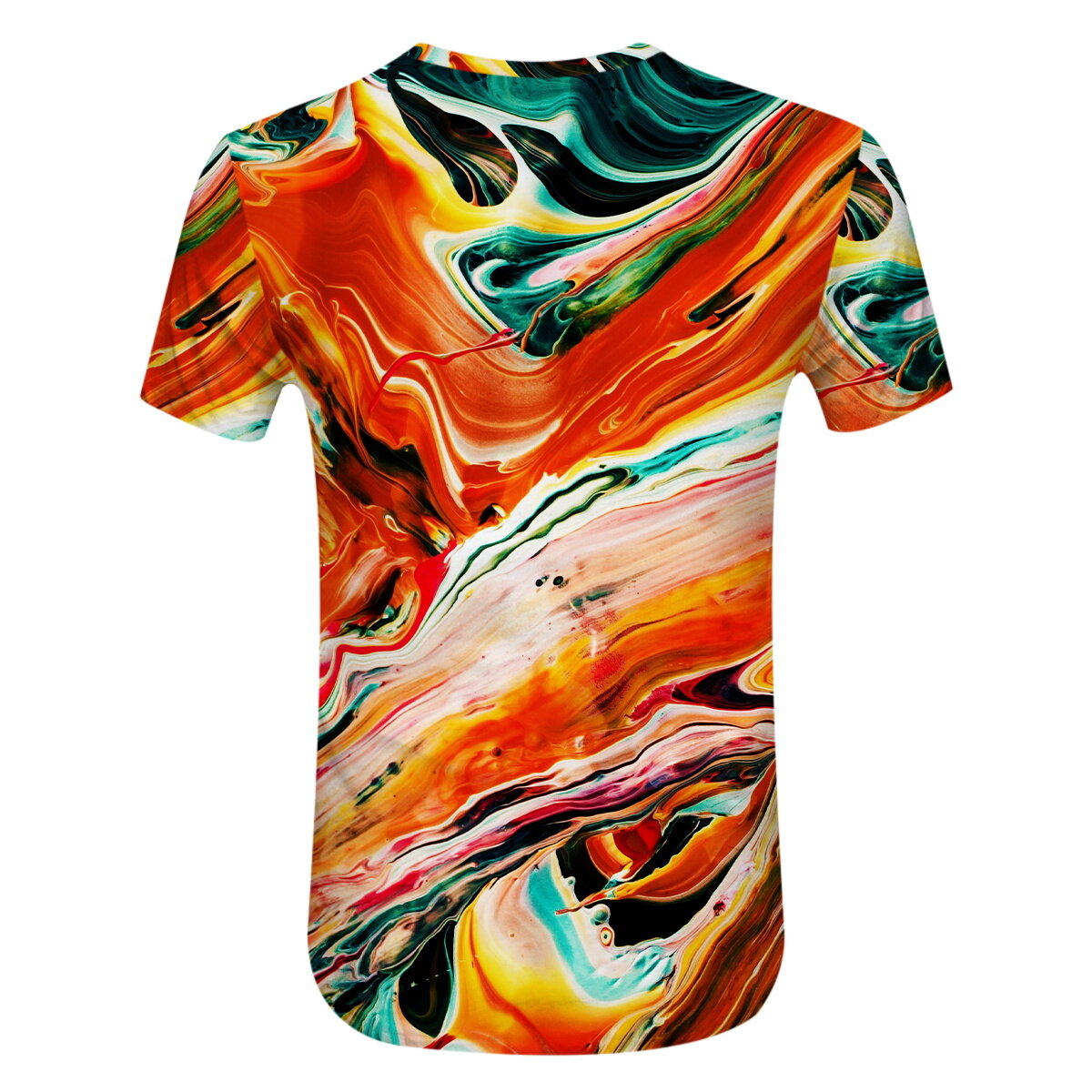 Youthup Mens 3D Marble Print Pattern Short Sleeve T-Shirt