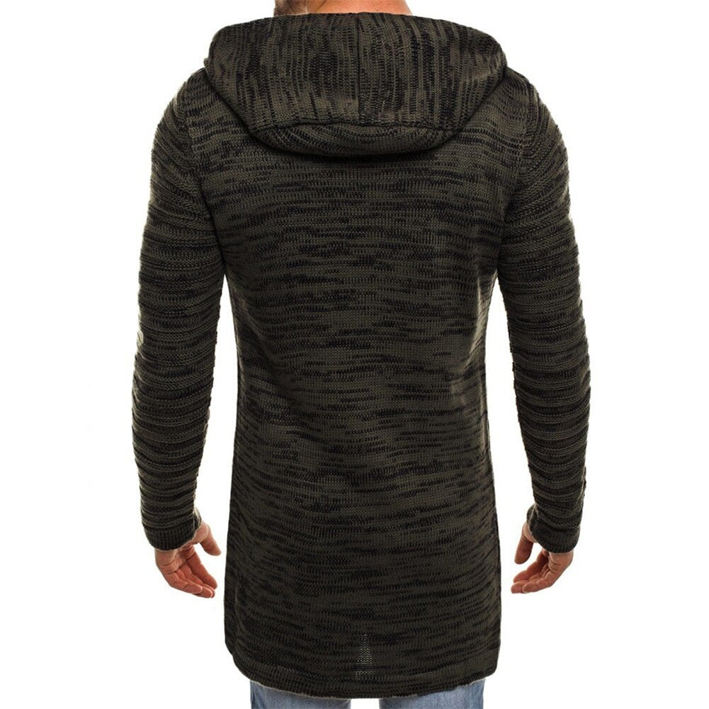 Youthup Mens Long Over Hip Knit Cardigan Sweater