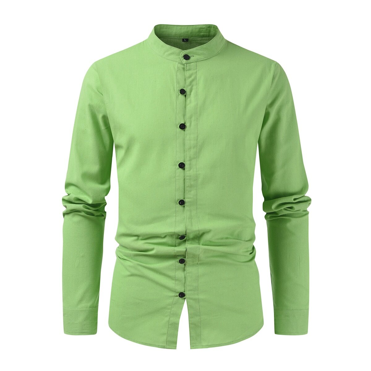 Youthup Mens Stand Collar Button Down Formal Shirt