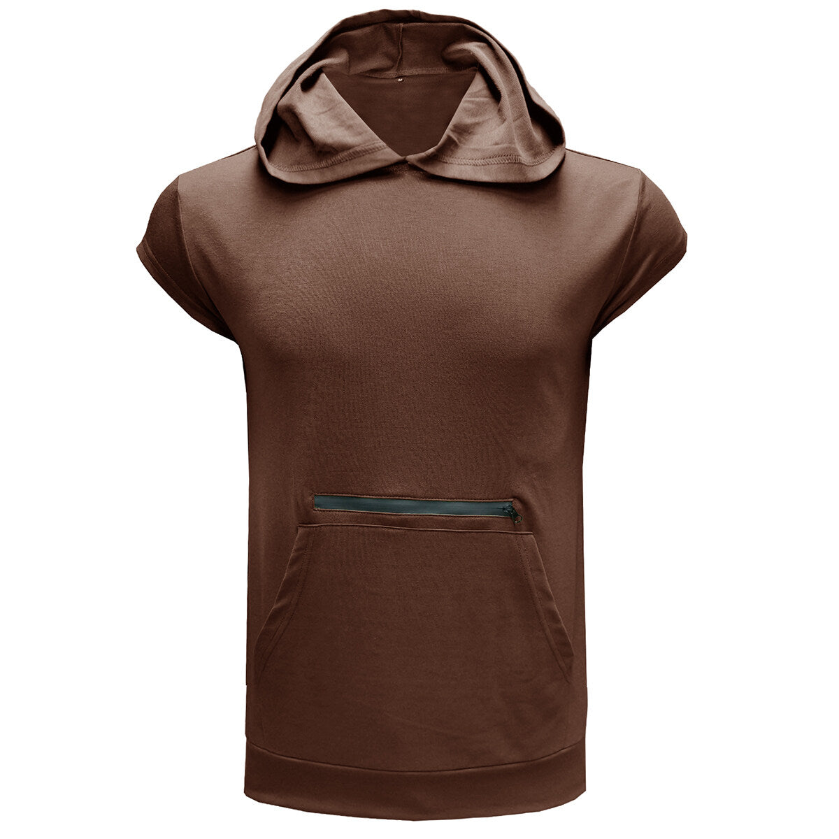 Youthup Mens Slim Fit Hooded Short Sleeve Pullover T-shirt