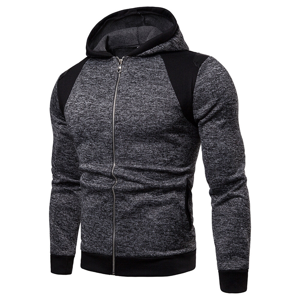 Youthup Mens Sport Pullover Full-Zip Hooded Sweatshirt