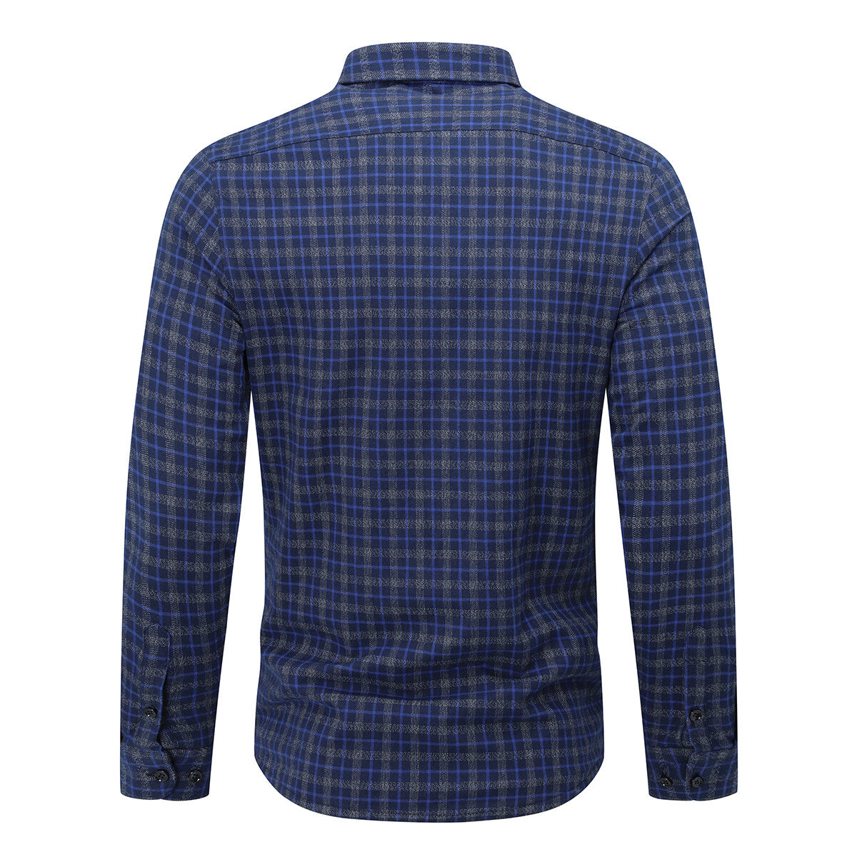 Youthup Mens Plus Fleece Pocket Casual Long Sleeves Color Block Shirt