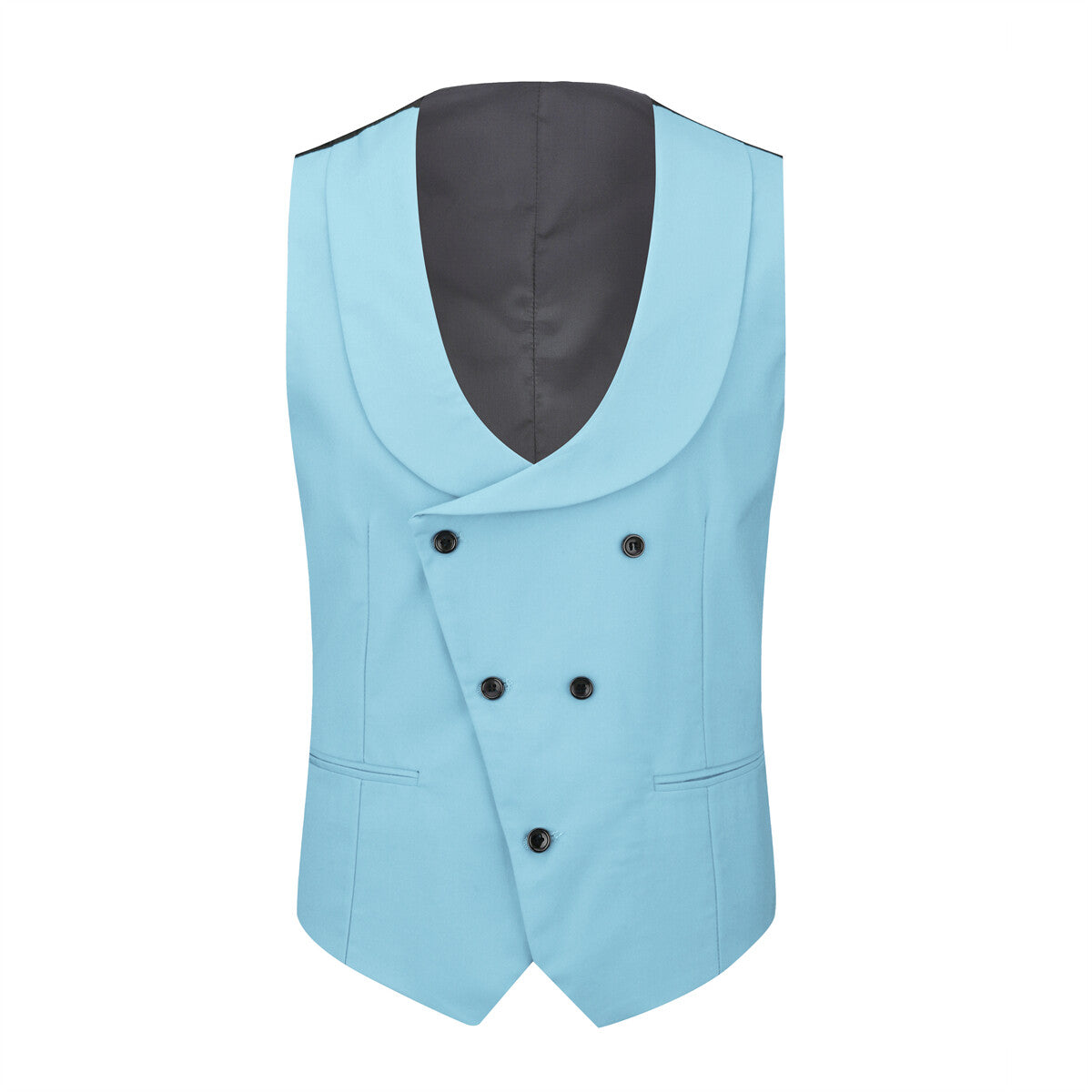 Youthup Mens 3Pce ColorBlock Dress Suits Wedding Blazer and Vest and Pants