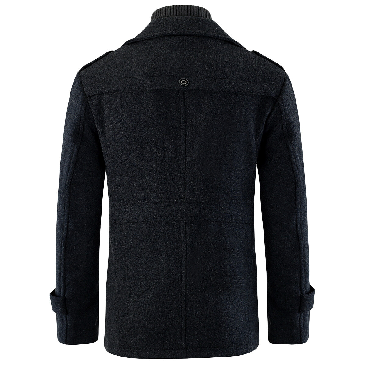 Youthup Mens Double Collar Pocket Pea Coat