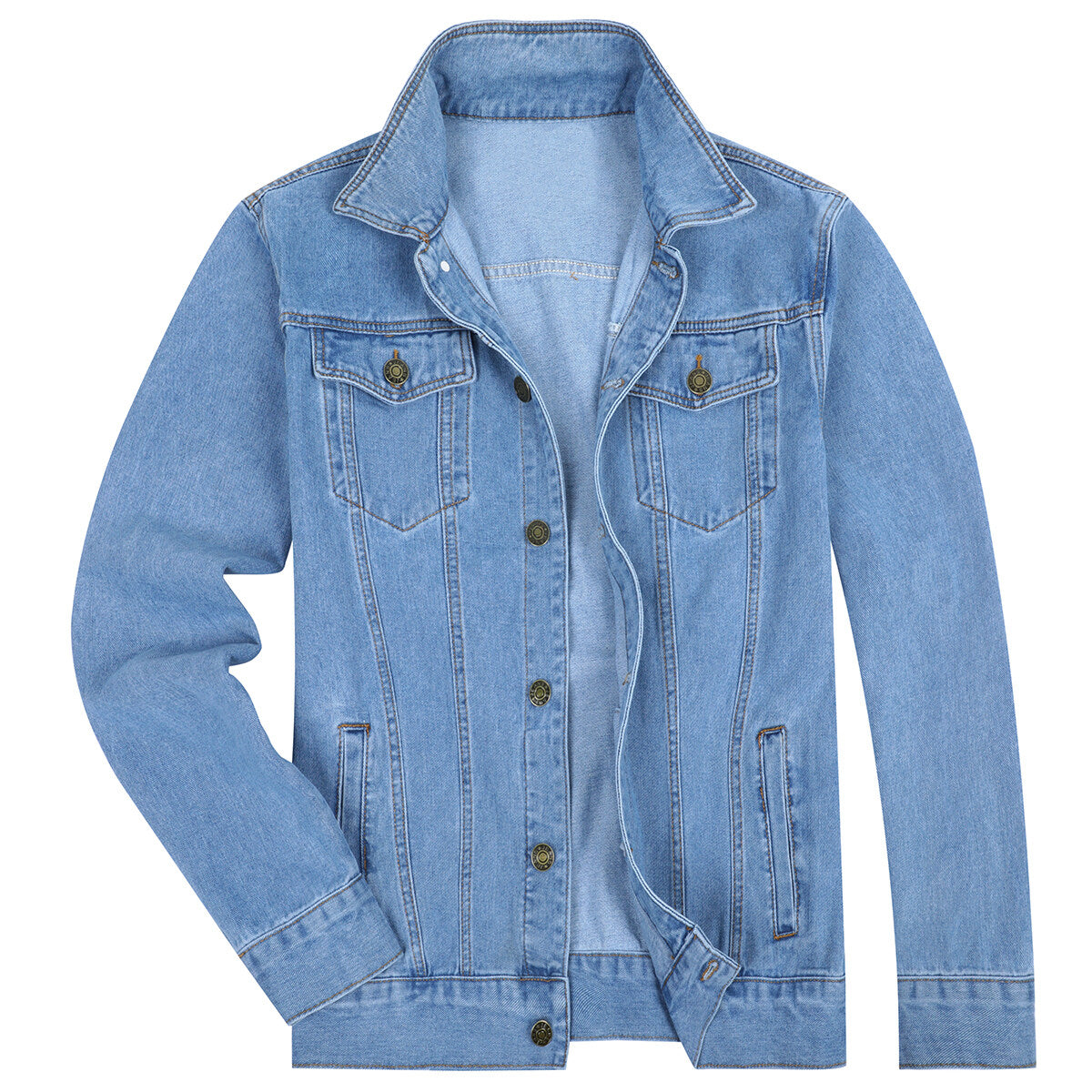 Youthup Mens Casual Lapel Denim  Jacket