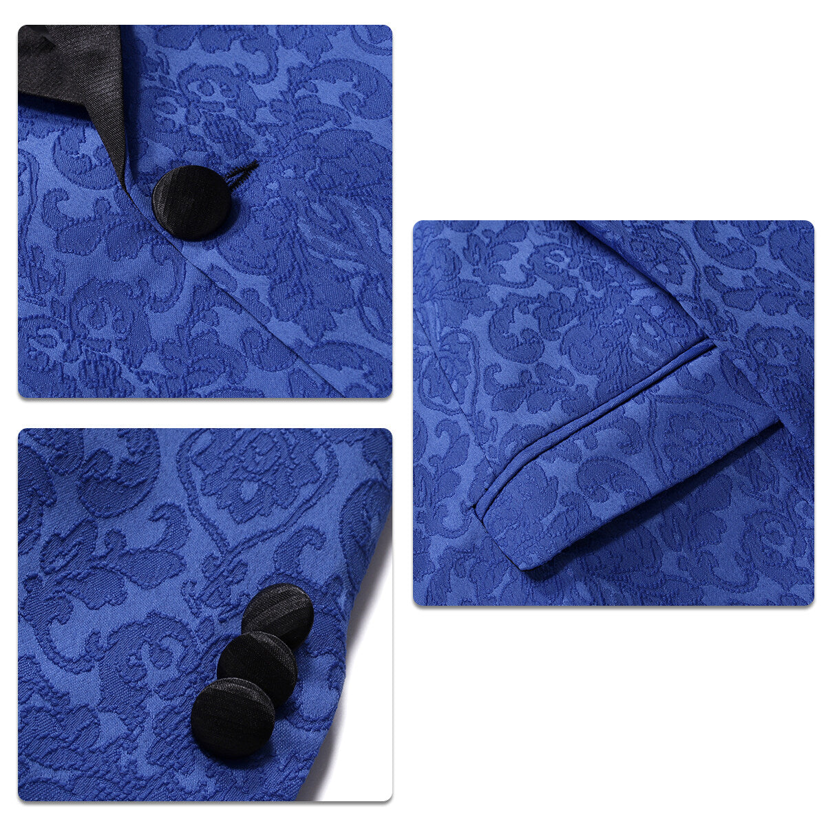 Youthup Boys Suit Jacquard 2-Piece Evening Wedding Blazer and Pants