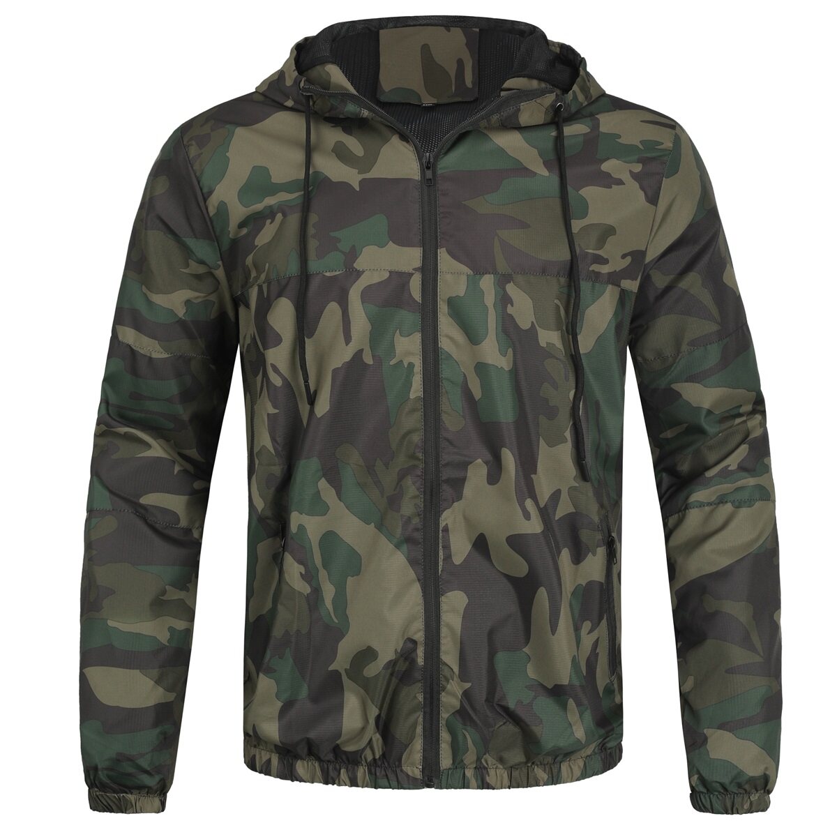 YOUTHUP Mens Summer Outdoor Sports Lightweight Camo Mesh Jacket with Hood