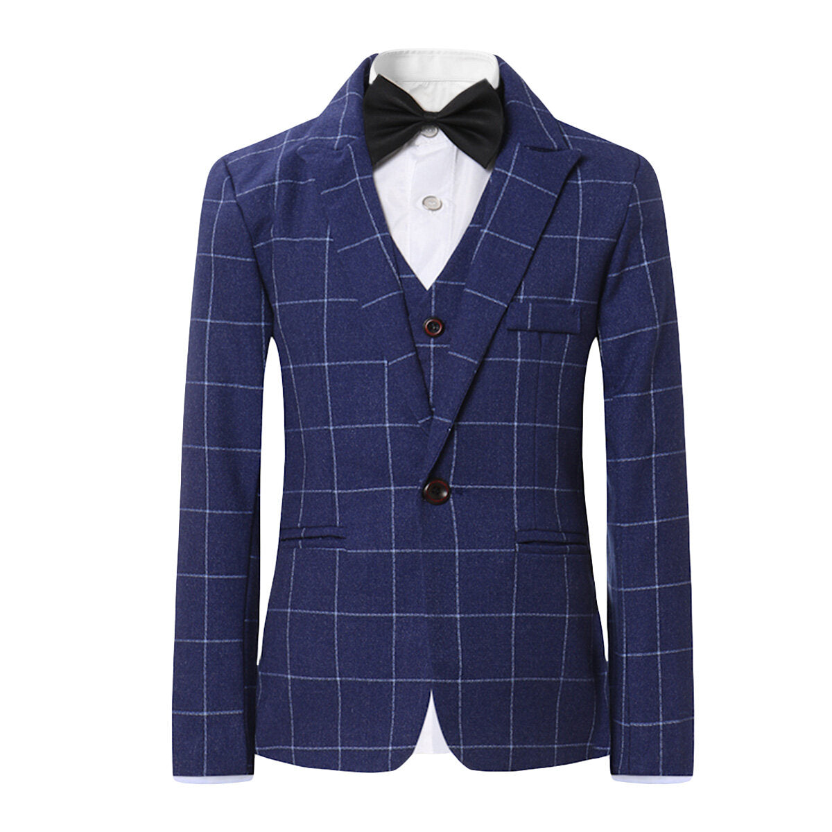 Youthup Boys 3 Piece Plaid Dress Wedding Party Suit Blazer and Vest and Pants