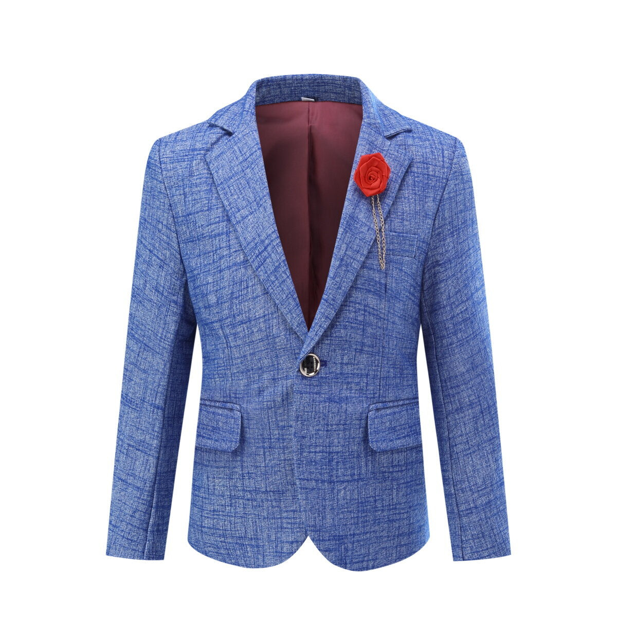 YOUTHUP Boys Suit 4Pcs Dress Wedding Blazer & Pants & Bow Tie & Brooch