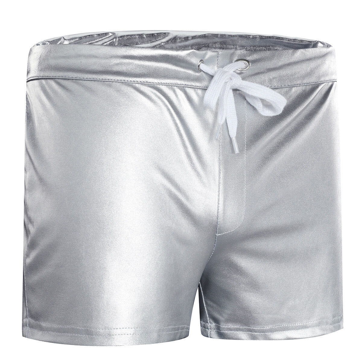 Youthup Mens Shiny Leather Shorts