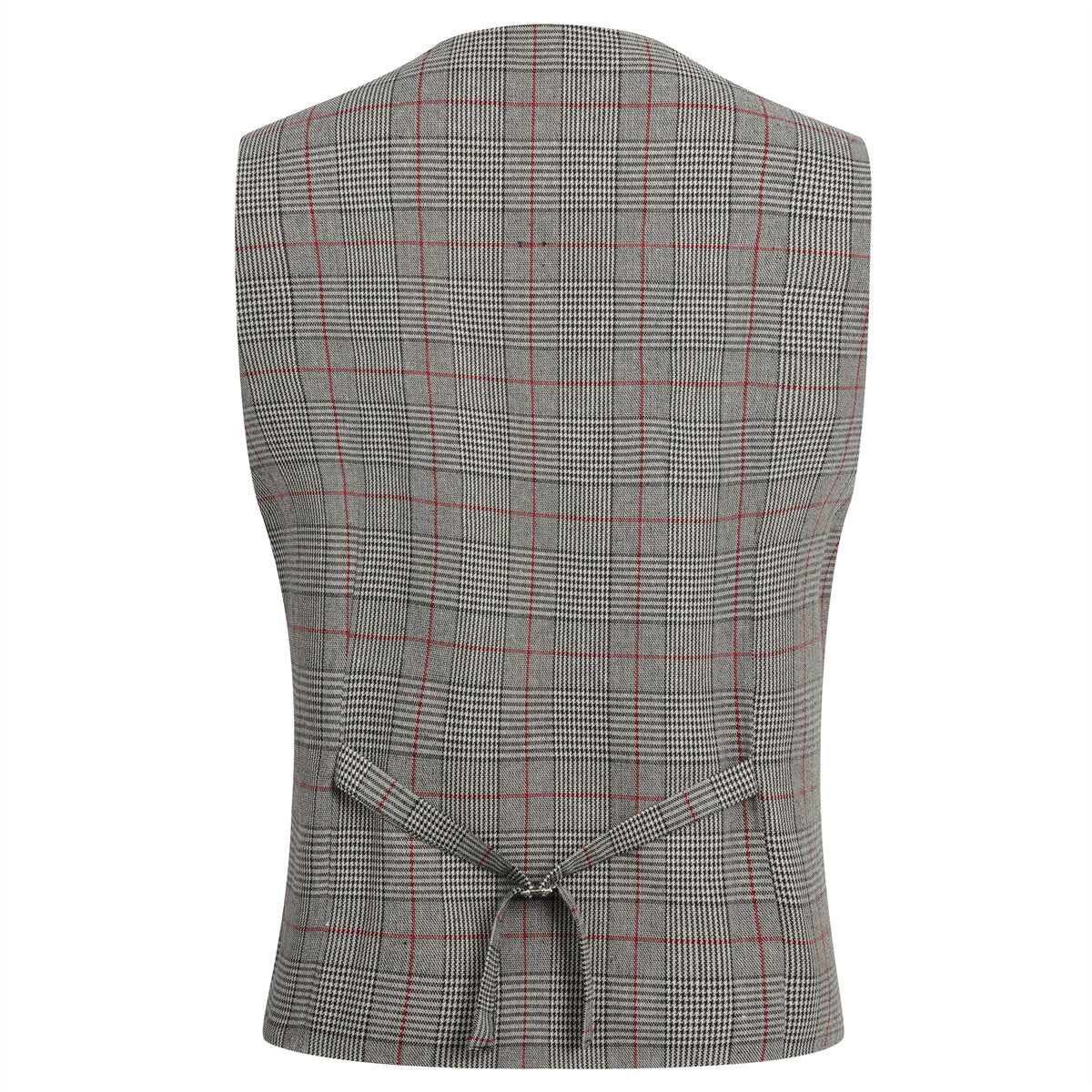 Youthup Mens Plaid Suit Vest Business Slim Fit Formal Dress Waistcoat