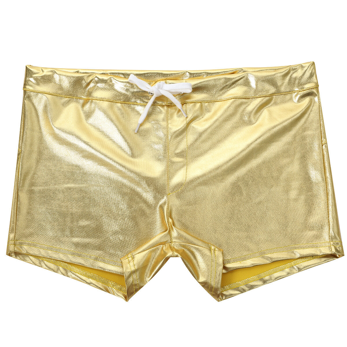 Youthup Mens Shiny Leather Shorts