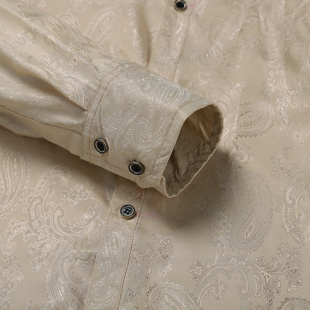 Youthup Mens Paisley Pattern Fitted Shirt
