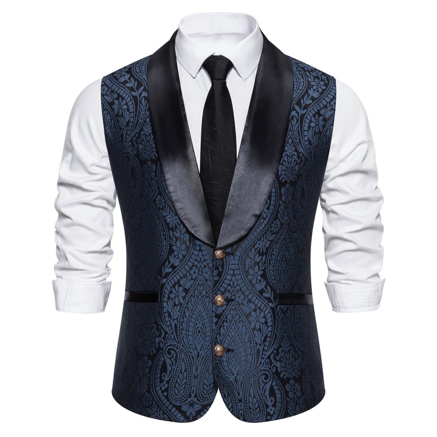 Youthup Mens Paisley Patterned Business Vest