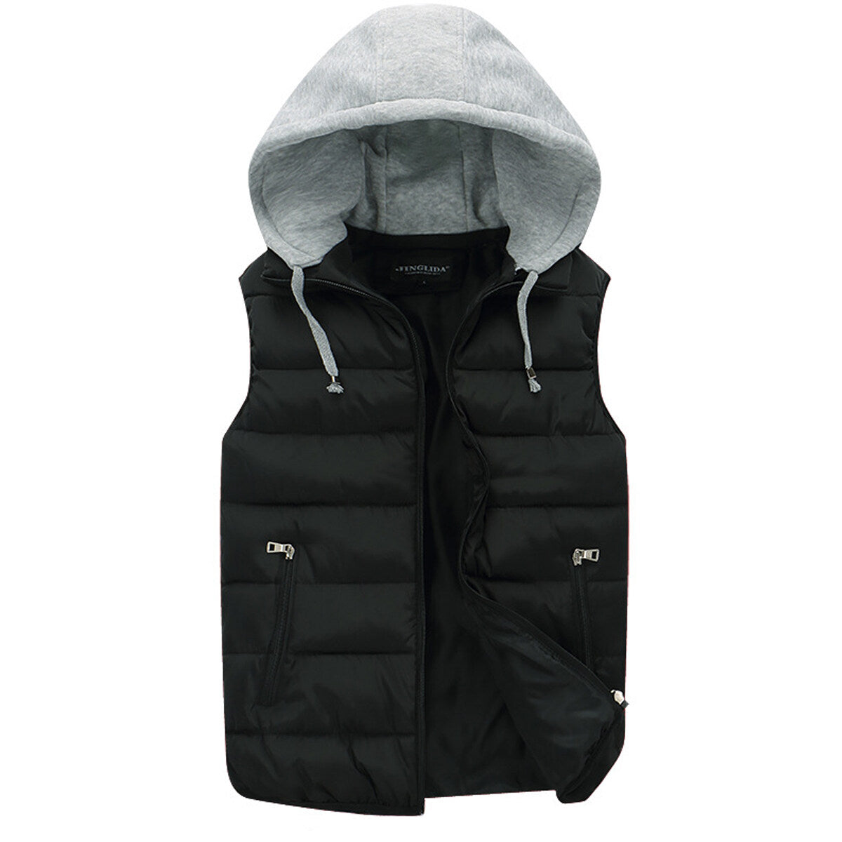 Youthup Mens Hooded Sleeveless Jacket Padded Puffer Vest