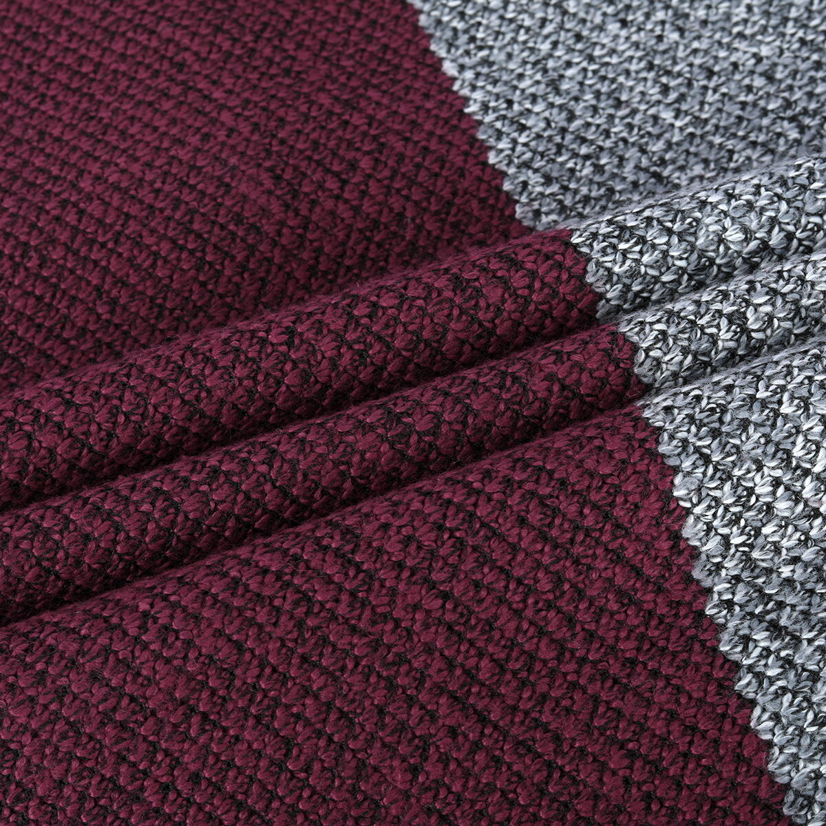 Youthup Mens Color Block Knitted Cardigan Sweatshirt