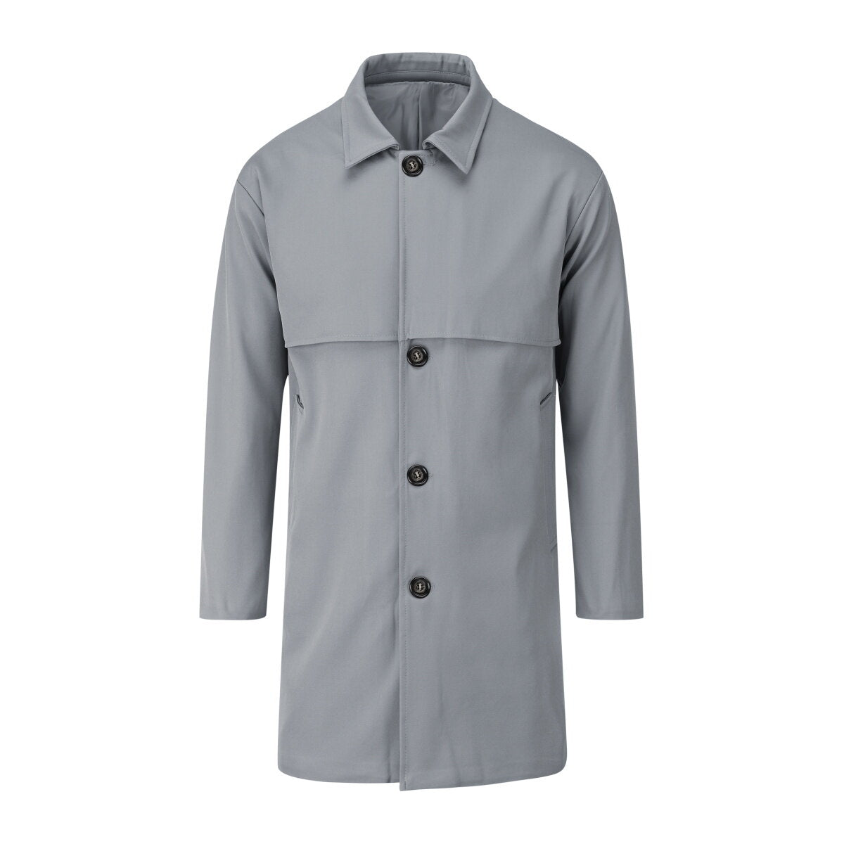 Youthup Mens Long Elegant Windbreaker Jacket Trench Coat