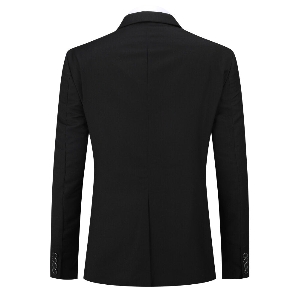 YOUTHUP Mens Slim Fit Blazer 2 Button Classic Business Wedding Suit Jacket and Bowtie