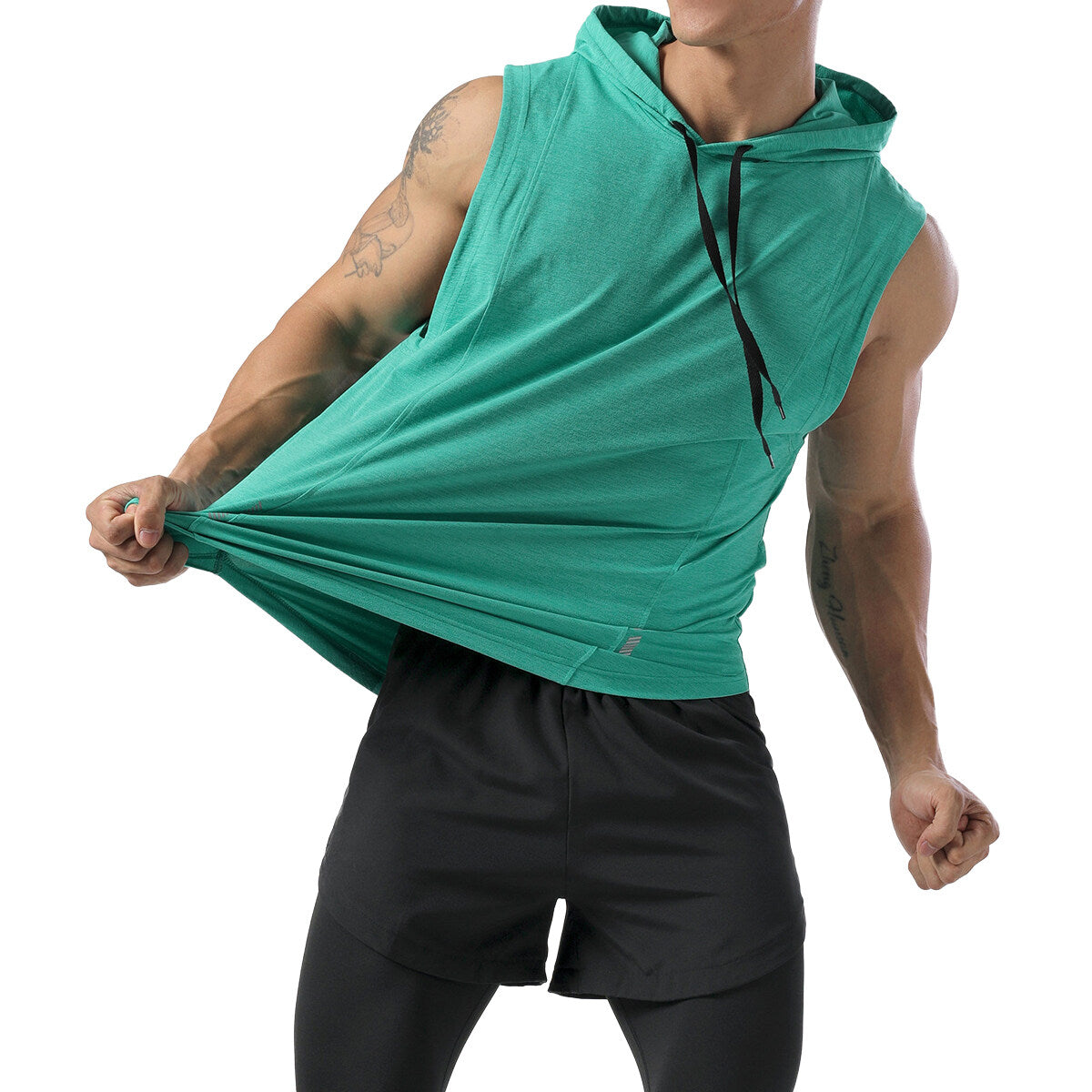 Youthup Mens Hooded Sleeveless Quick Dry Sports Vest