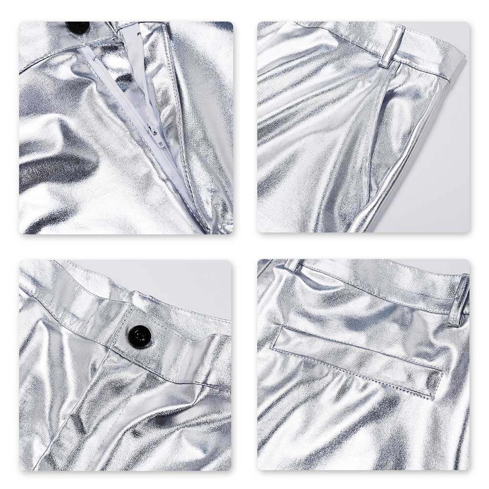 Youthup Mens Shiny Slim Fit Party Pants